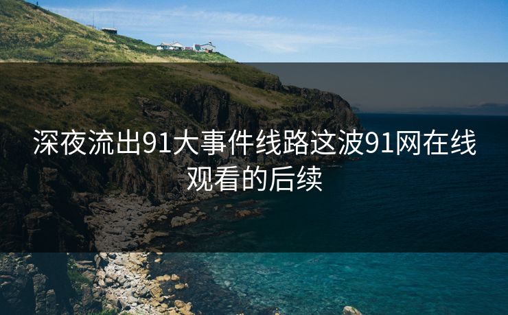 深夜流出91大事件线路这波91网在线观看的后续